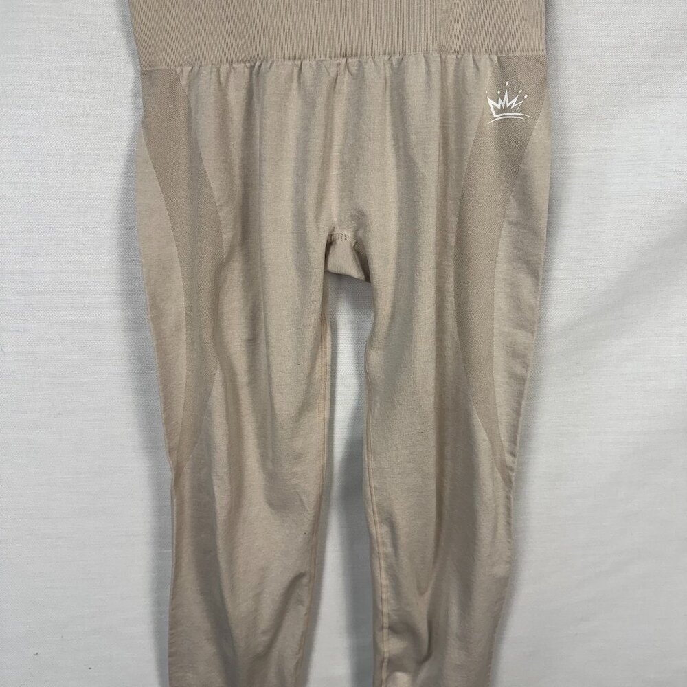 Beige Seamless Leggings Size M